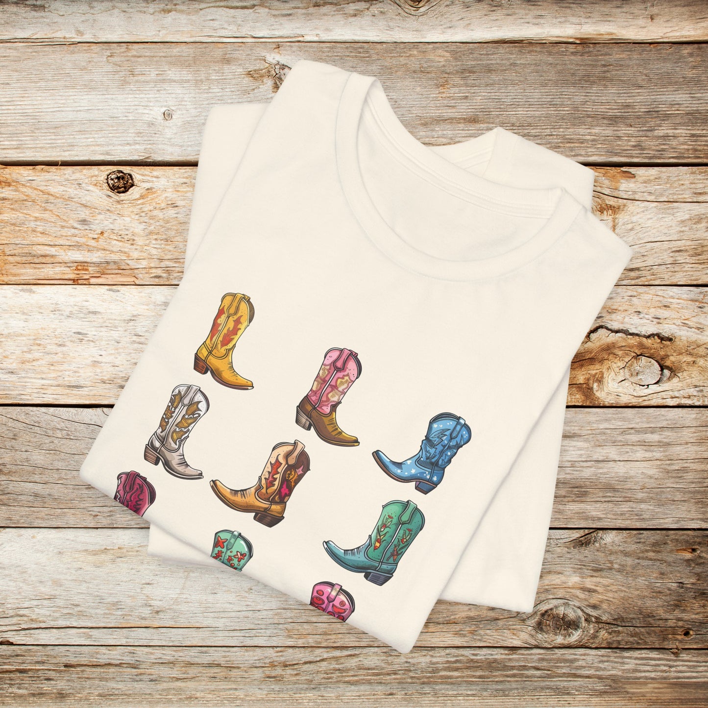 Cowgirl Boots TShirt - Buncha Boots Unisex Crew