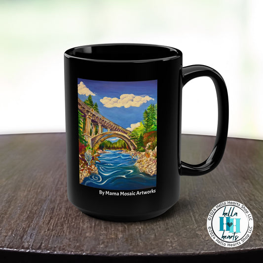 Rainbow Bridge Mug - Original Art, Rainbow Bridge, Idaho, from Mama Mosaic Artworks