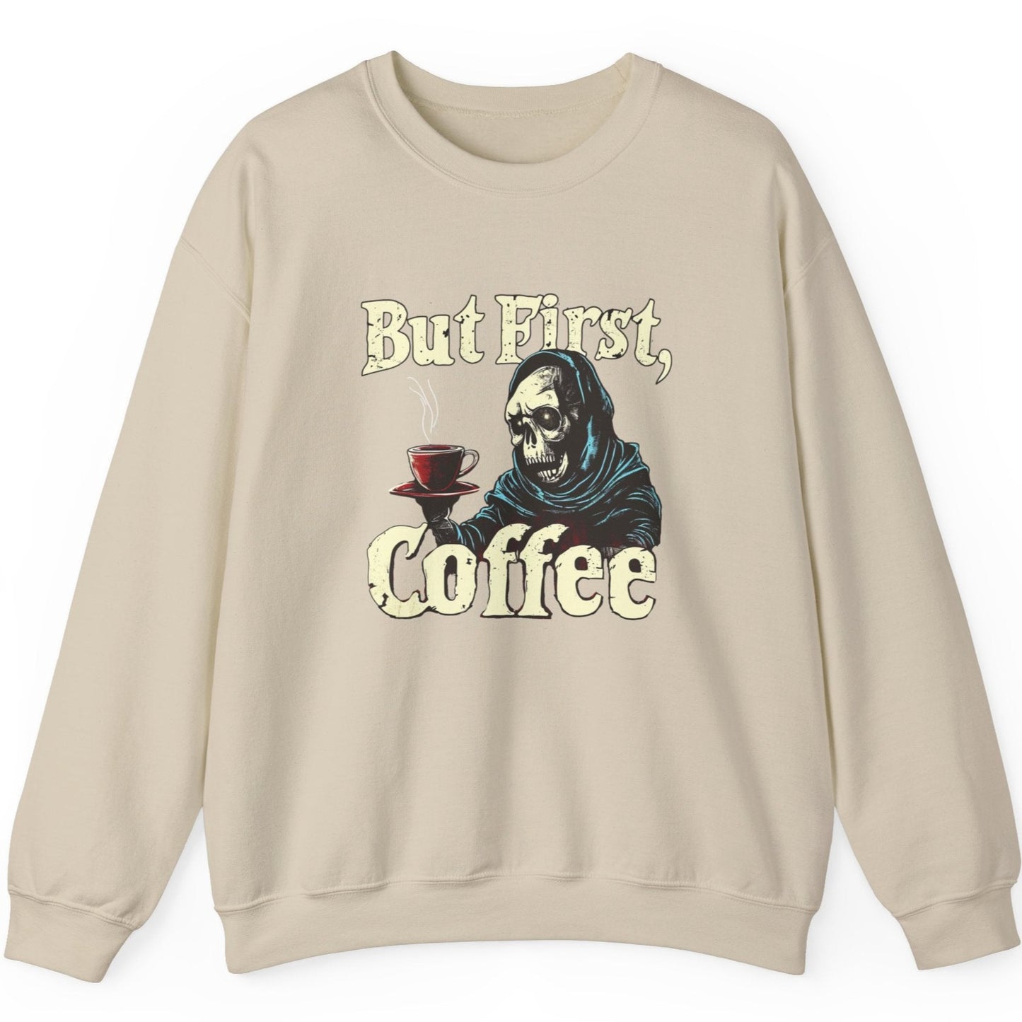 Coffee First Reaper Unisex Crewneck Sweatshirt