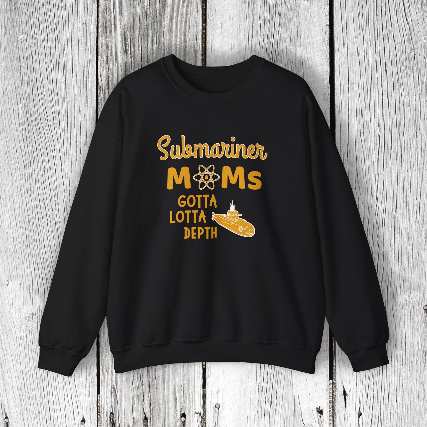 Submariner Moms Gotta Lotta Depth Unisex Crewneck Sweatshirt - Inclusive Sizes S to 5XL