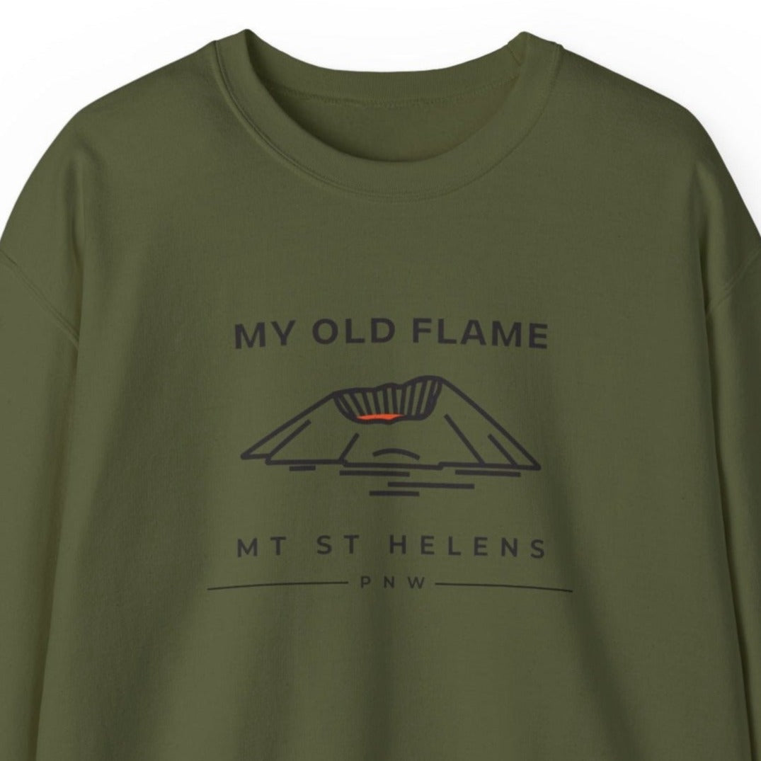 Sweatshirt - My Old Flame Mt St Helens Unisex Crewneck