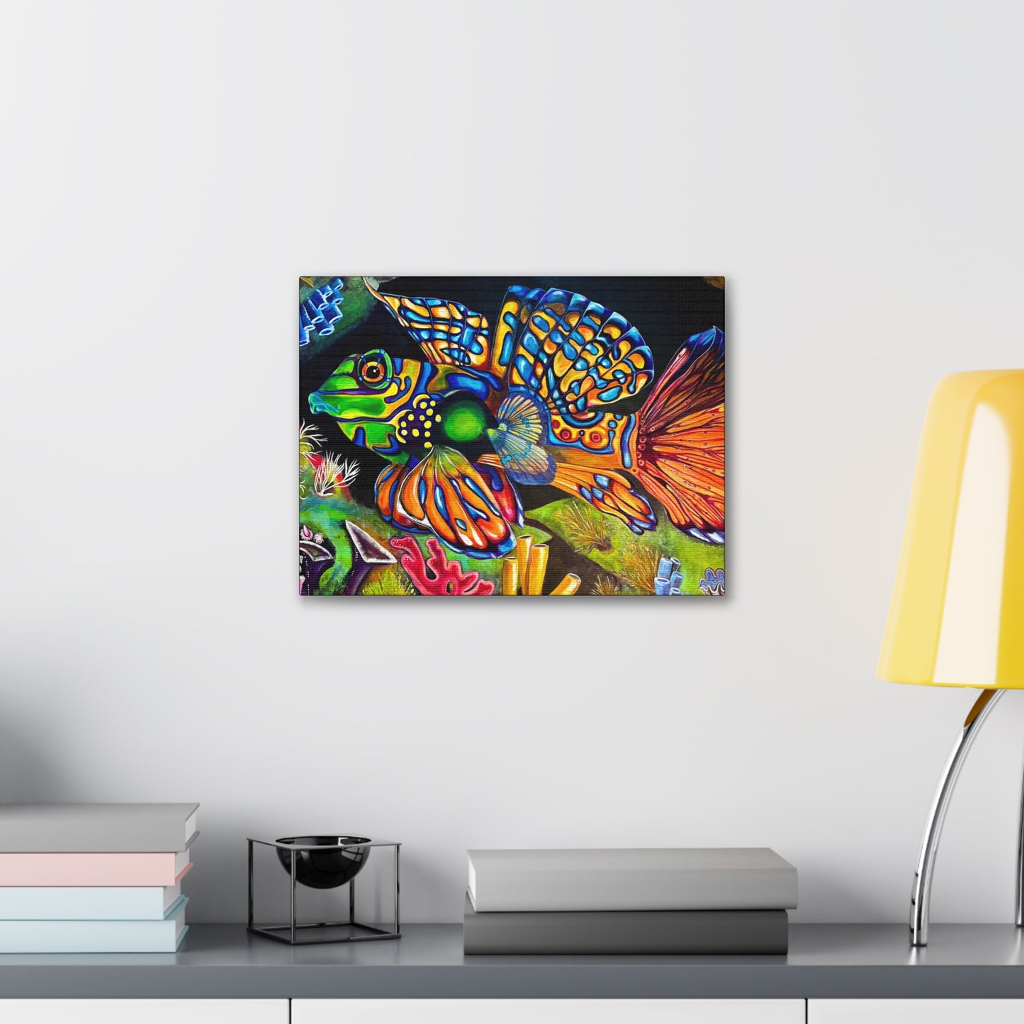 Fine Art Canvas - Portrait of Mandarin Goby from Mama Mosaic Artworks