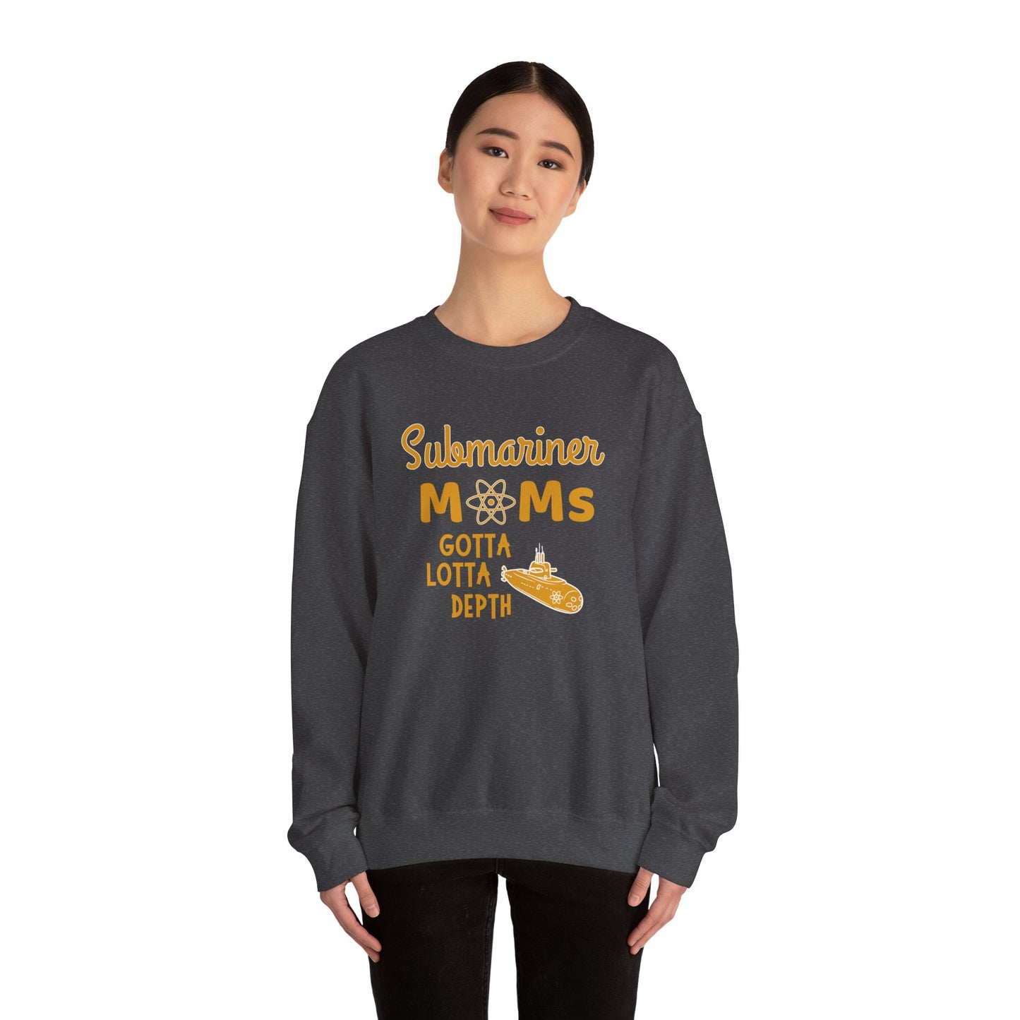 Submariner Moms Gotta Lotta Depth Unisex Crewneck Sweatshirt - Inclusive Sizes S to 5XL