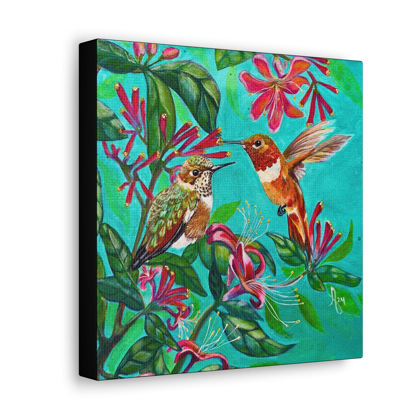 Canvas Wall Art - Rufous Hummingbirds Gallery Canvas From Mama Mosaic Artworks