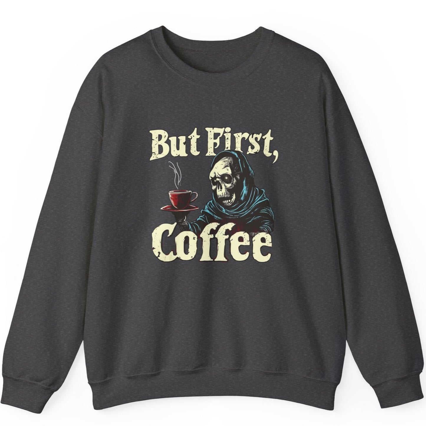 Coffee First Reaper Unisex Crewneck Sweatshirt