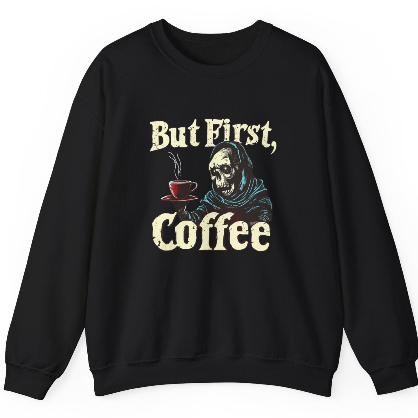 Coffee First Reaper Unisex Crewneck Sweatshirt