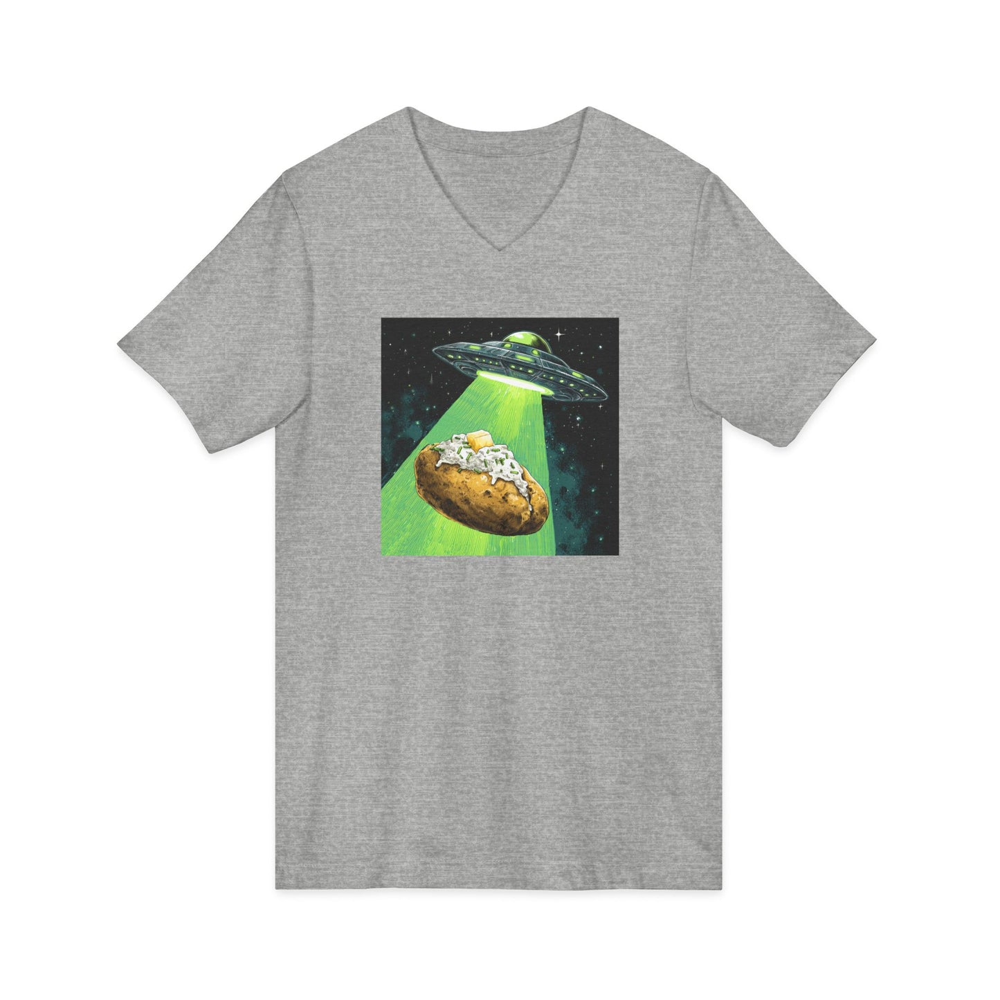 Alien Idaho Baked Potato UFO, V-Neck Tee