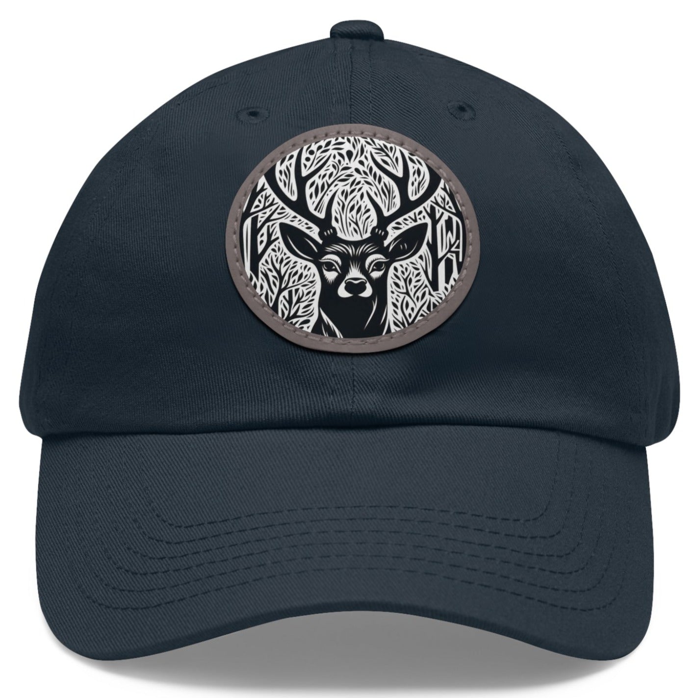 Deer Buck Lino Style Adjustable Dad Hat