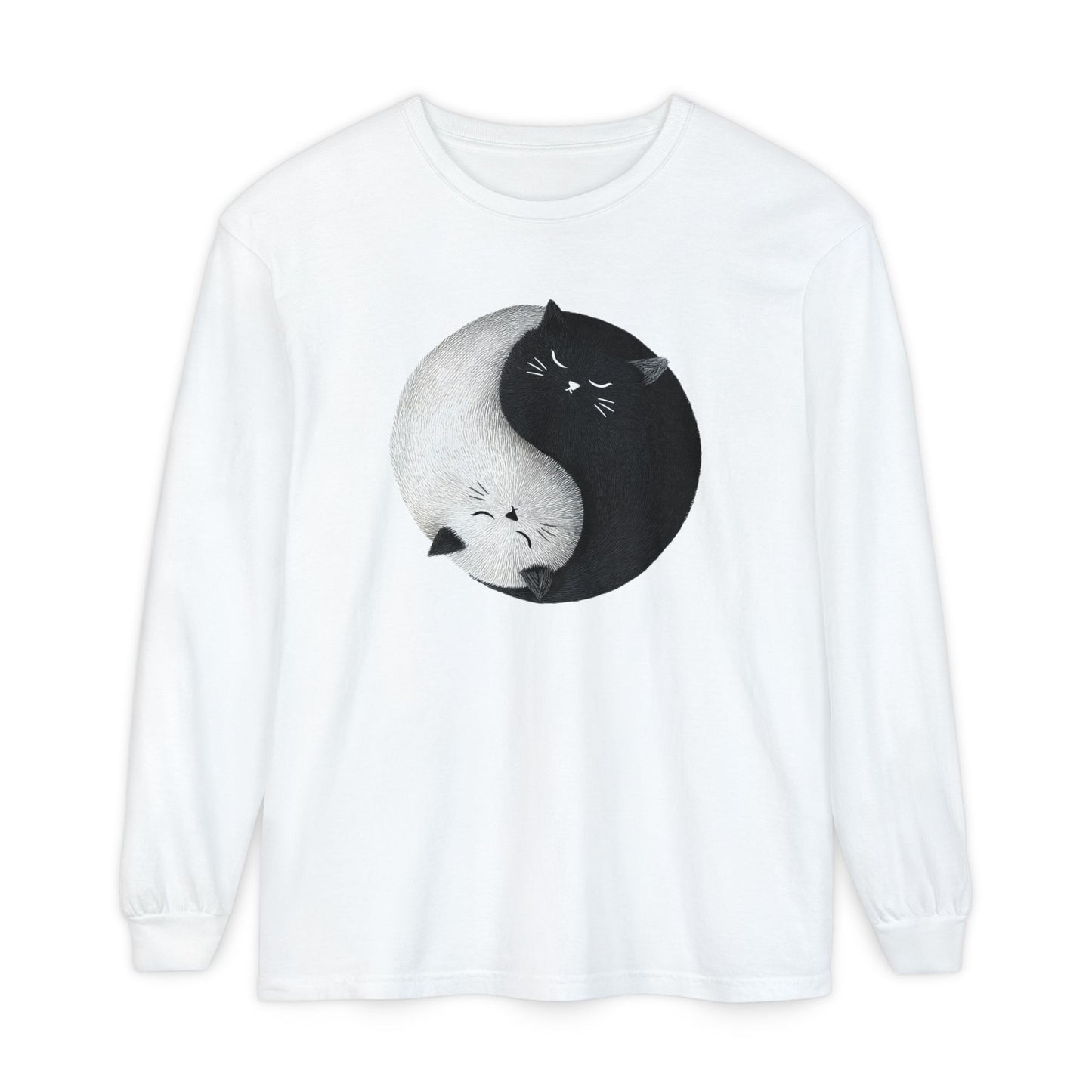 CC 6014 Yin and Yang Shirt: Black and White Cats DONT PUBLISH