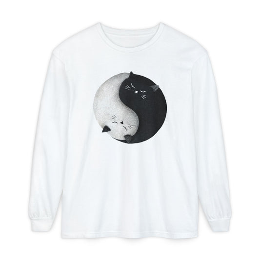 CC 6014 Yin and Yang Shirt: Black and White Cats DONT PUBLISH