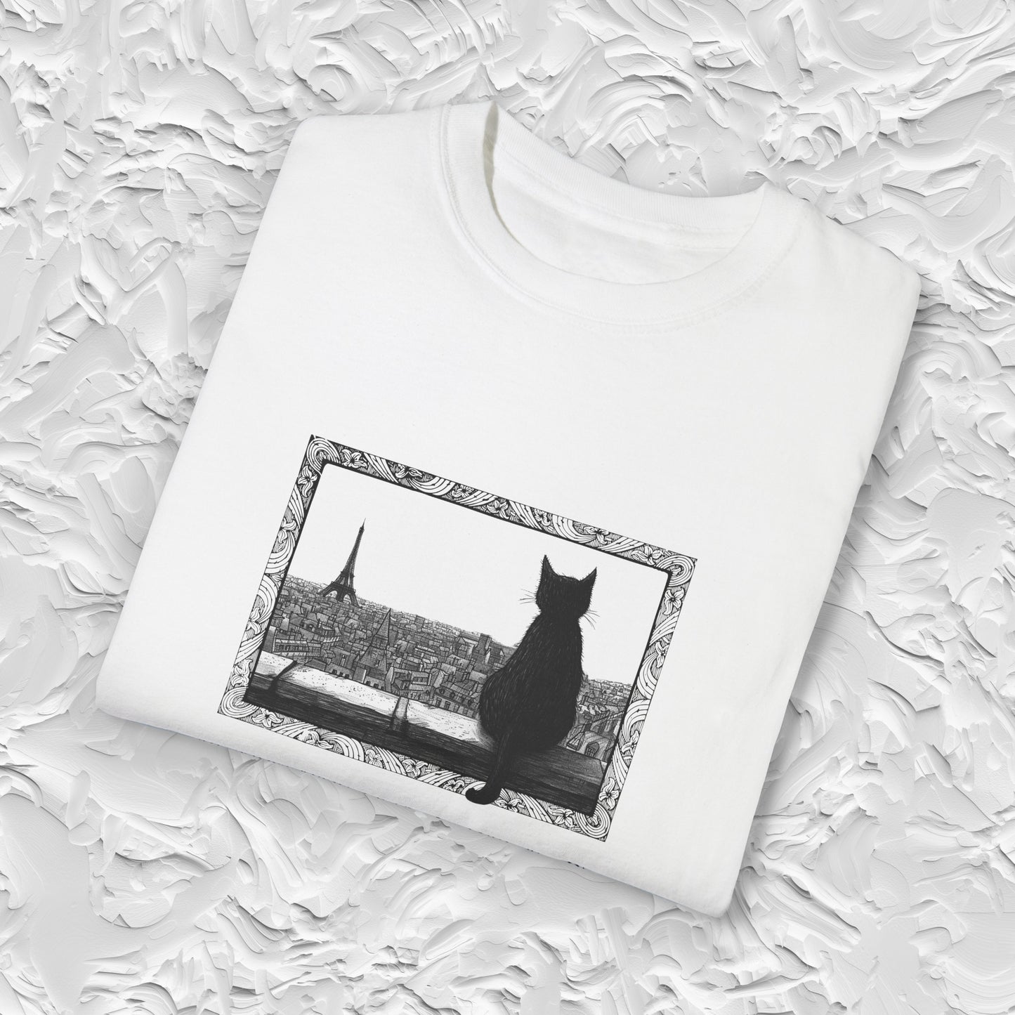 Paris Cat Comfort Colors Unisex TShirt