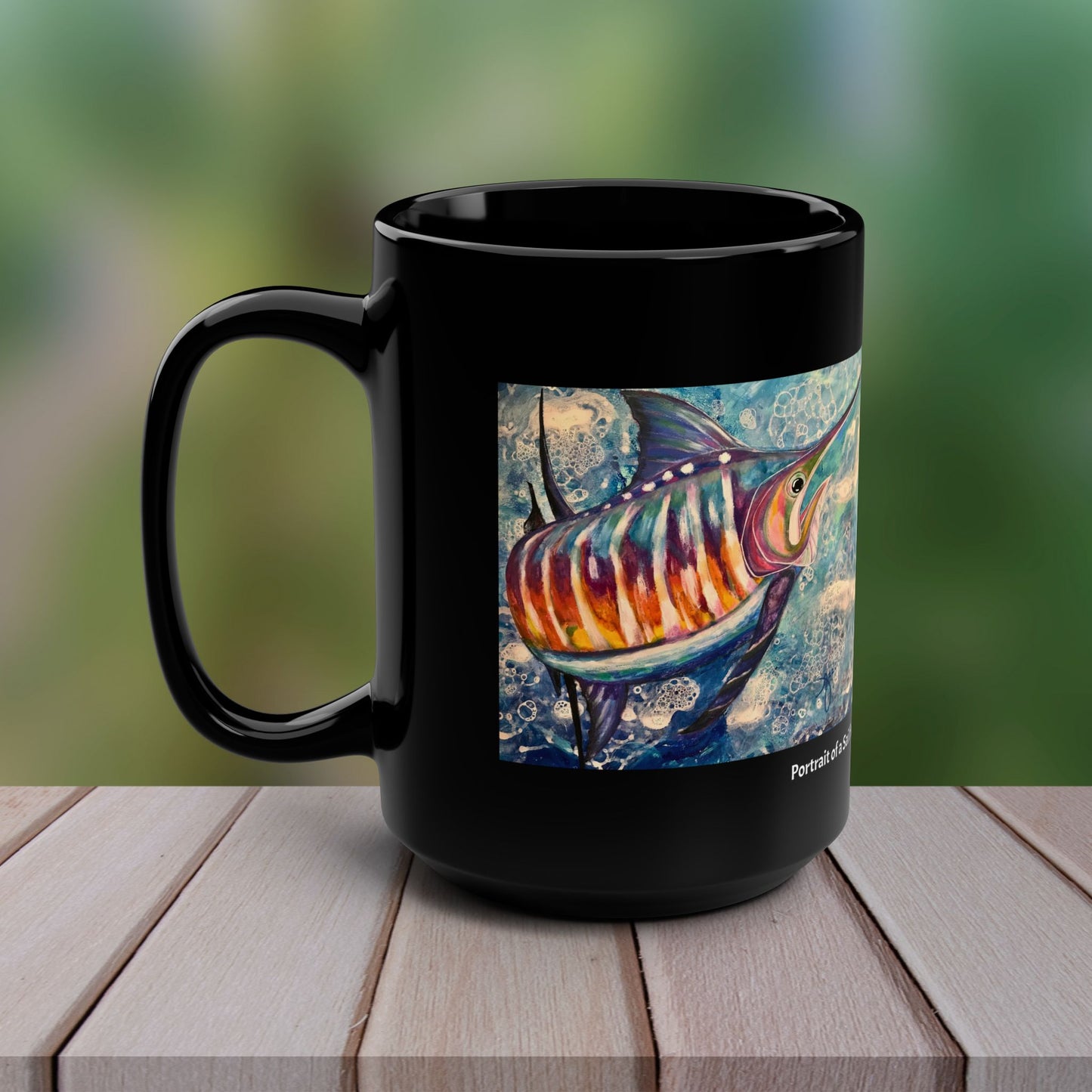 Sailfish Mug - Original Art, Portrait of a Sailfish from Mama Mosaic Artworks