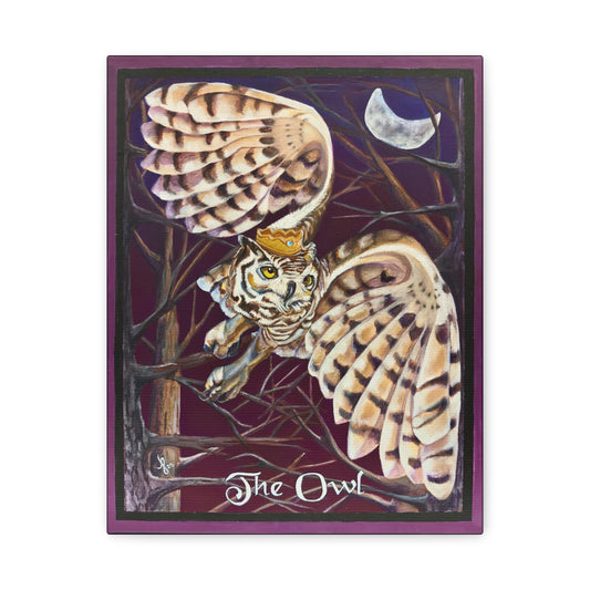 Tarot The Owl Canvas Wall Art