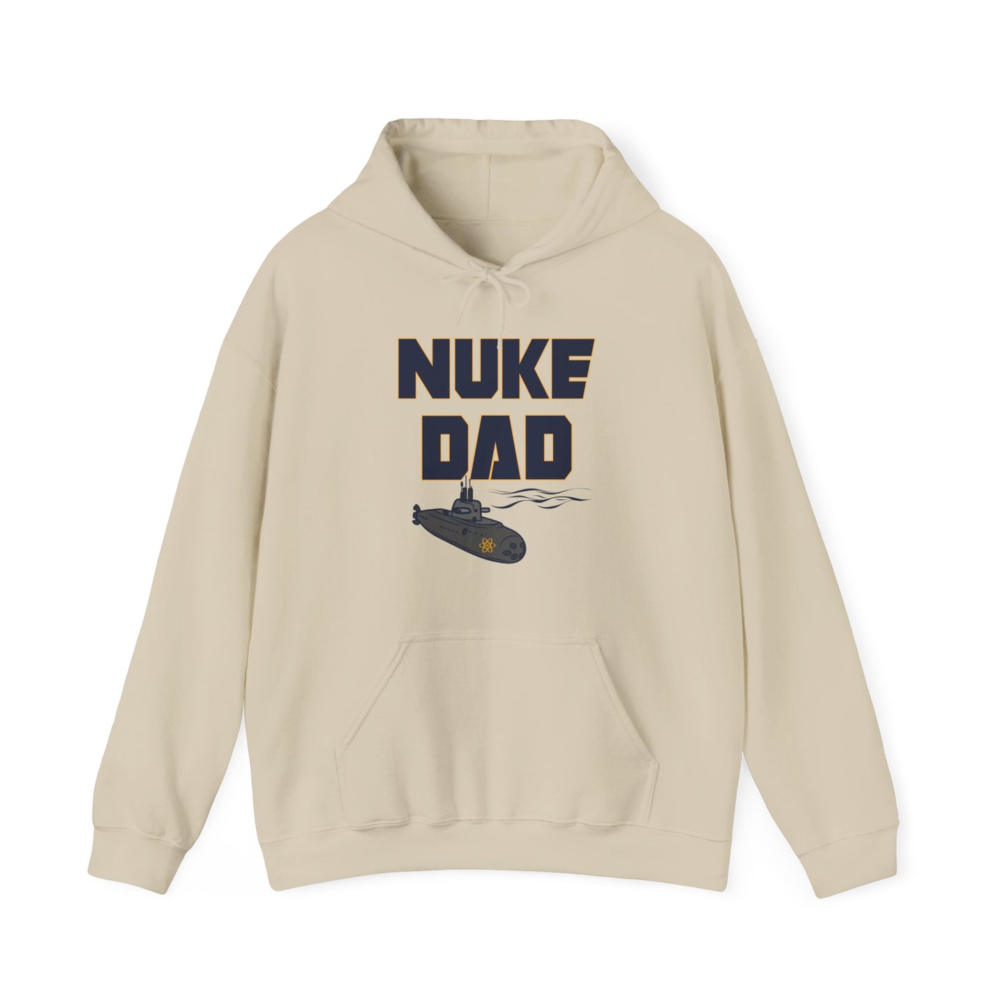 Nuke Dad Hoodie - Submarine Sweatshirt - Submariner Nuke Dad - Support Military Family - Deployed Daughter Son - Unisex Crew Hooded Sweater