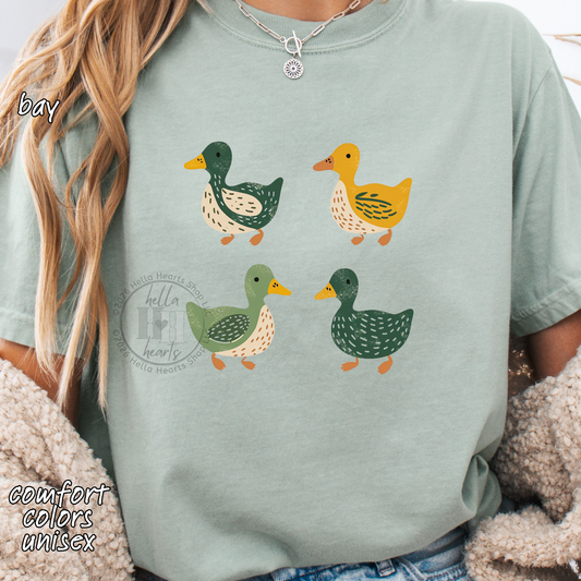Simple Ducks TShirt - Eugene Oregon Fan, Comfort Colors, Unisex