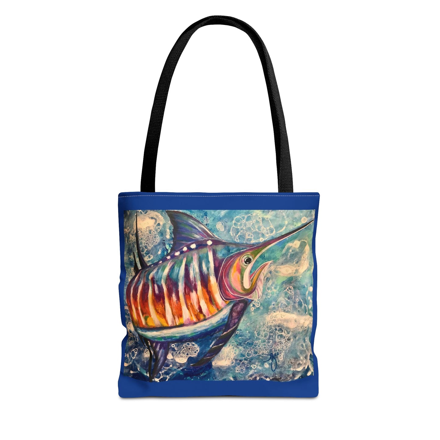 Sailfish Tote Bag -  Original Art, Portrait of a Sailfish by Mama Mosaic Artworks - 3 Sizes