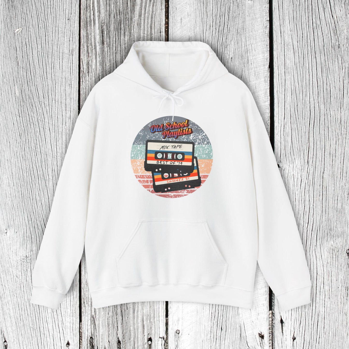 Old school playlist Unisex Hoodie - Hooded Sweatshirt - PNW - Pacific Northwest - Inclusive Sizes S to 5XL