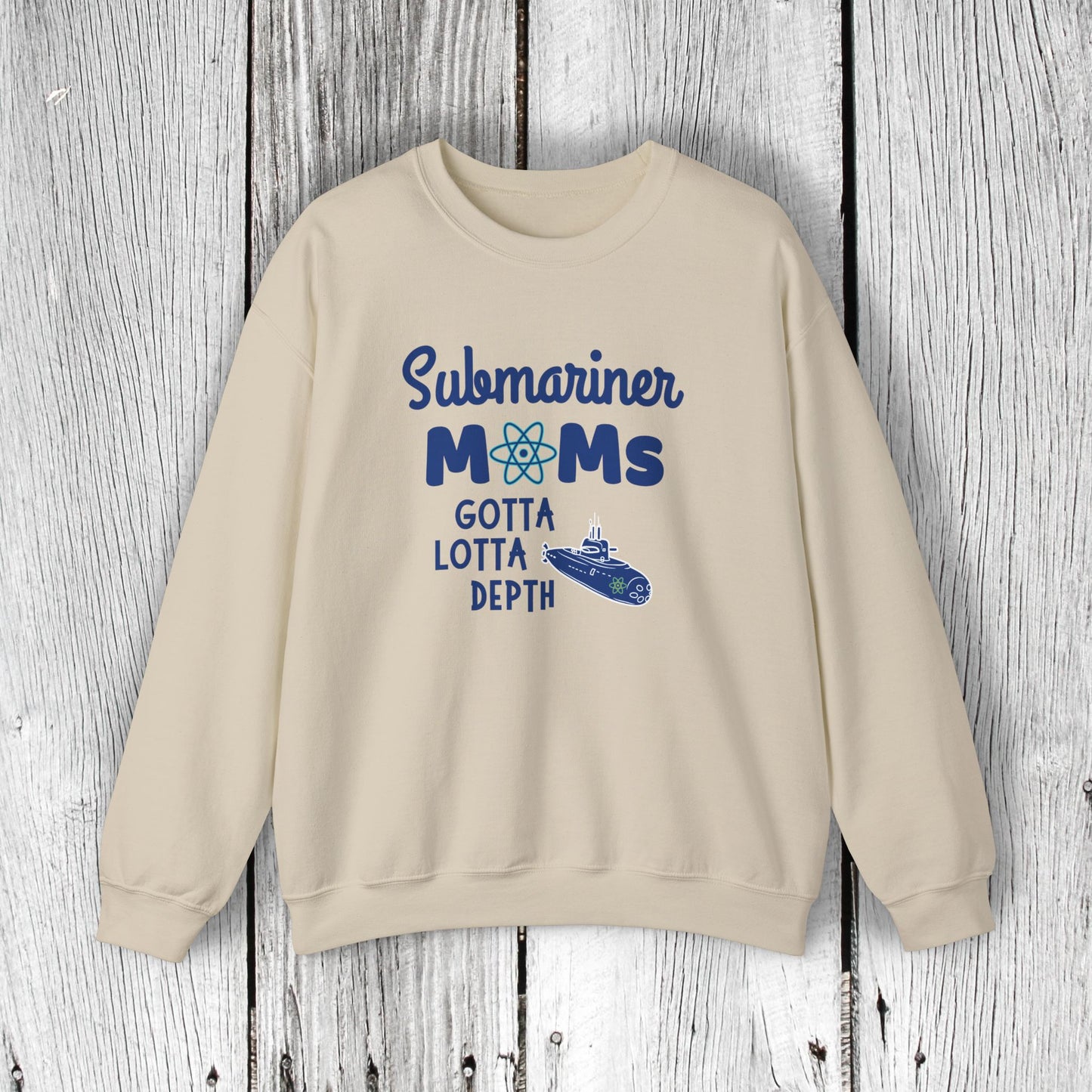 Submariner Moms Gotta Lotta Depth Unisex Crewneck Sweatshirt - Inclusive Sizes S to 5XL