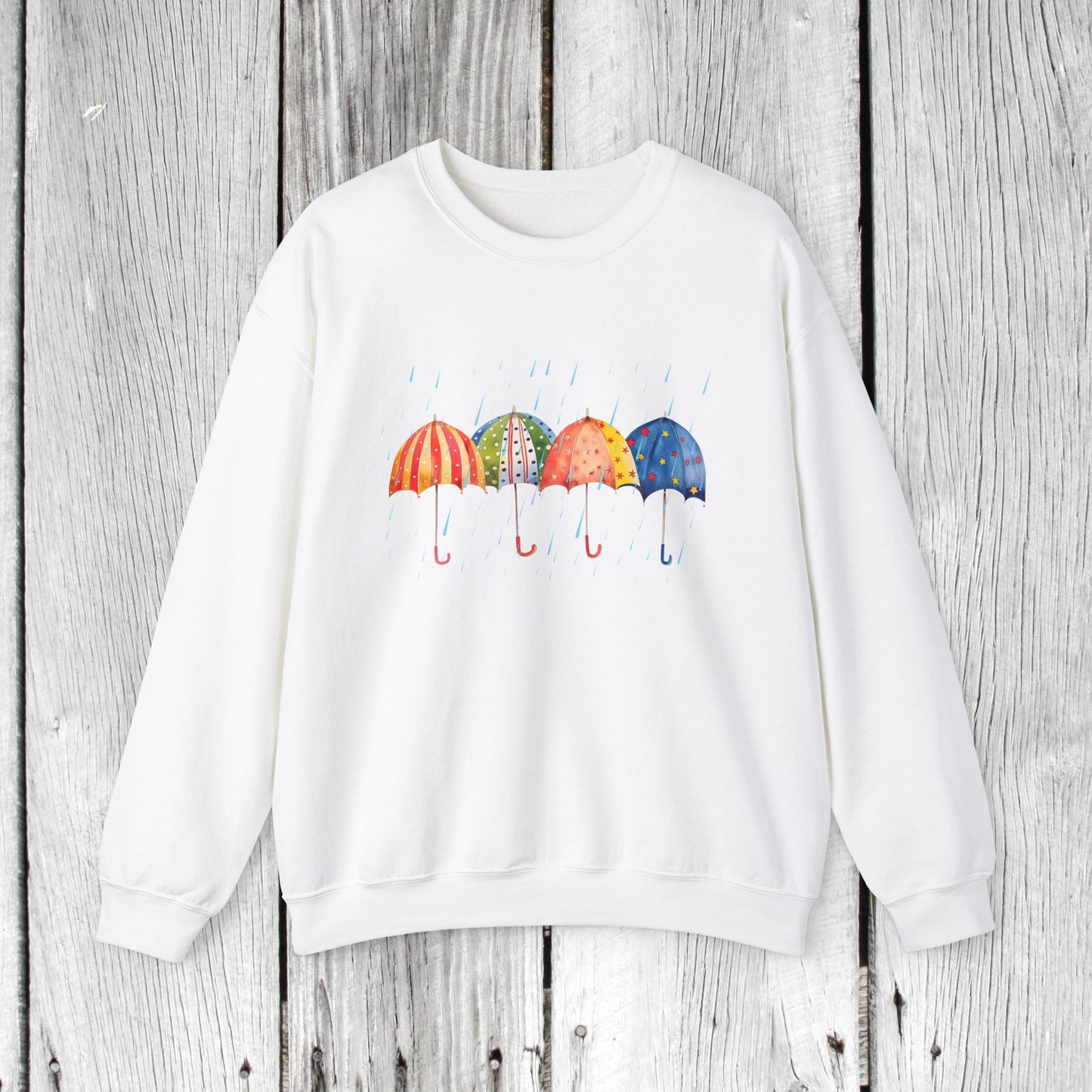 PNW Umbrellas Unisex Crewneck Sweatshirt - Brollies - Inclusive Sizes S to 5XL