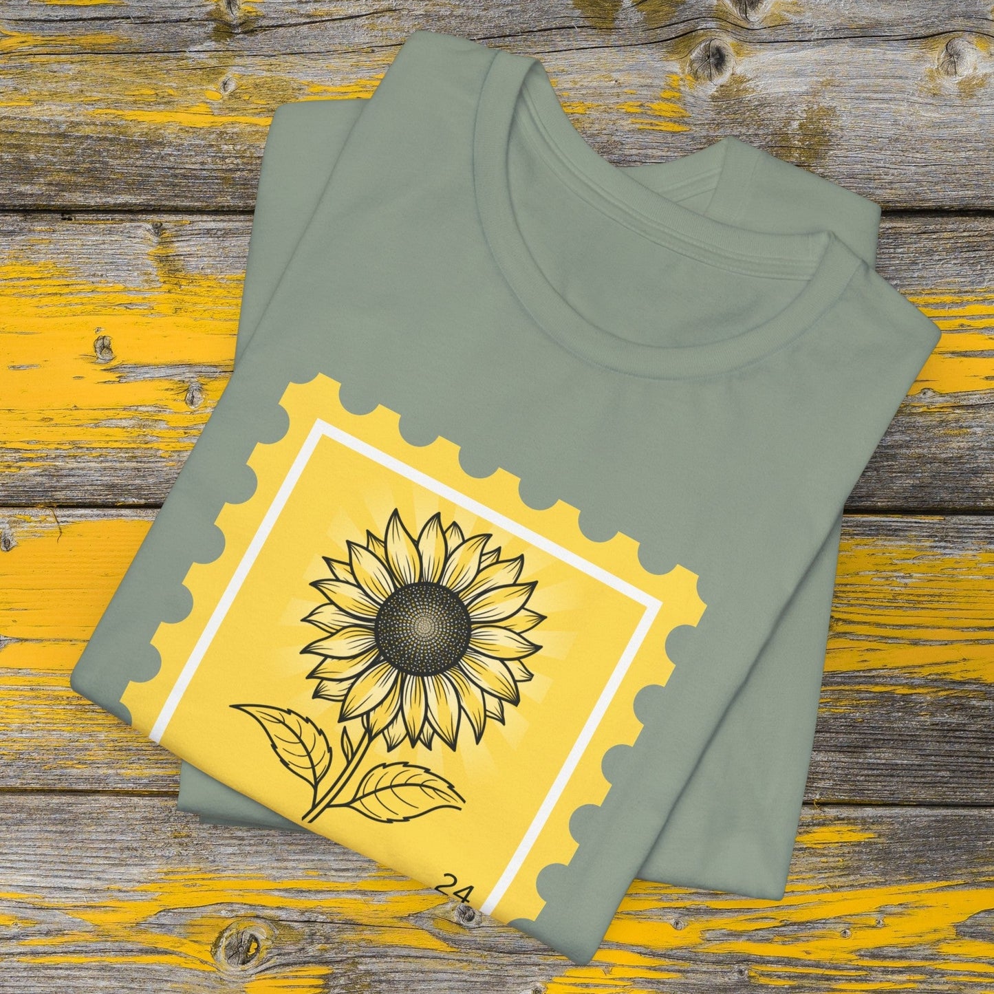 Sunflower Sunburst Stamp Unisex TShirt