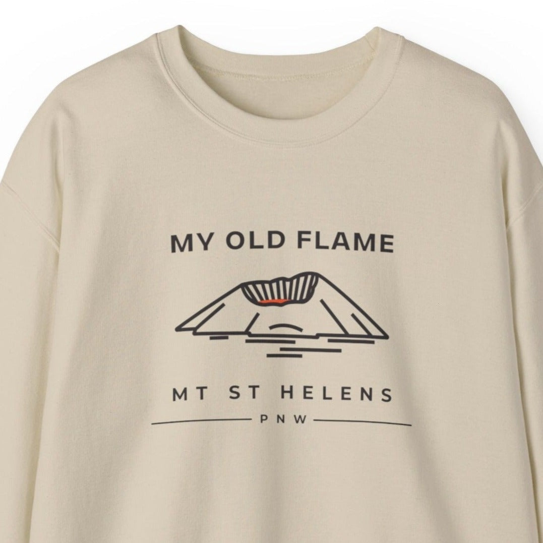 Sweatshirt - My Old Flame Mt St Helens Unisex Crewneck