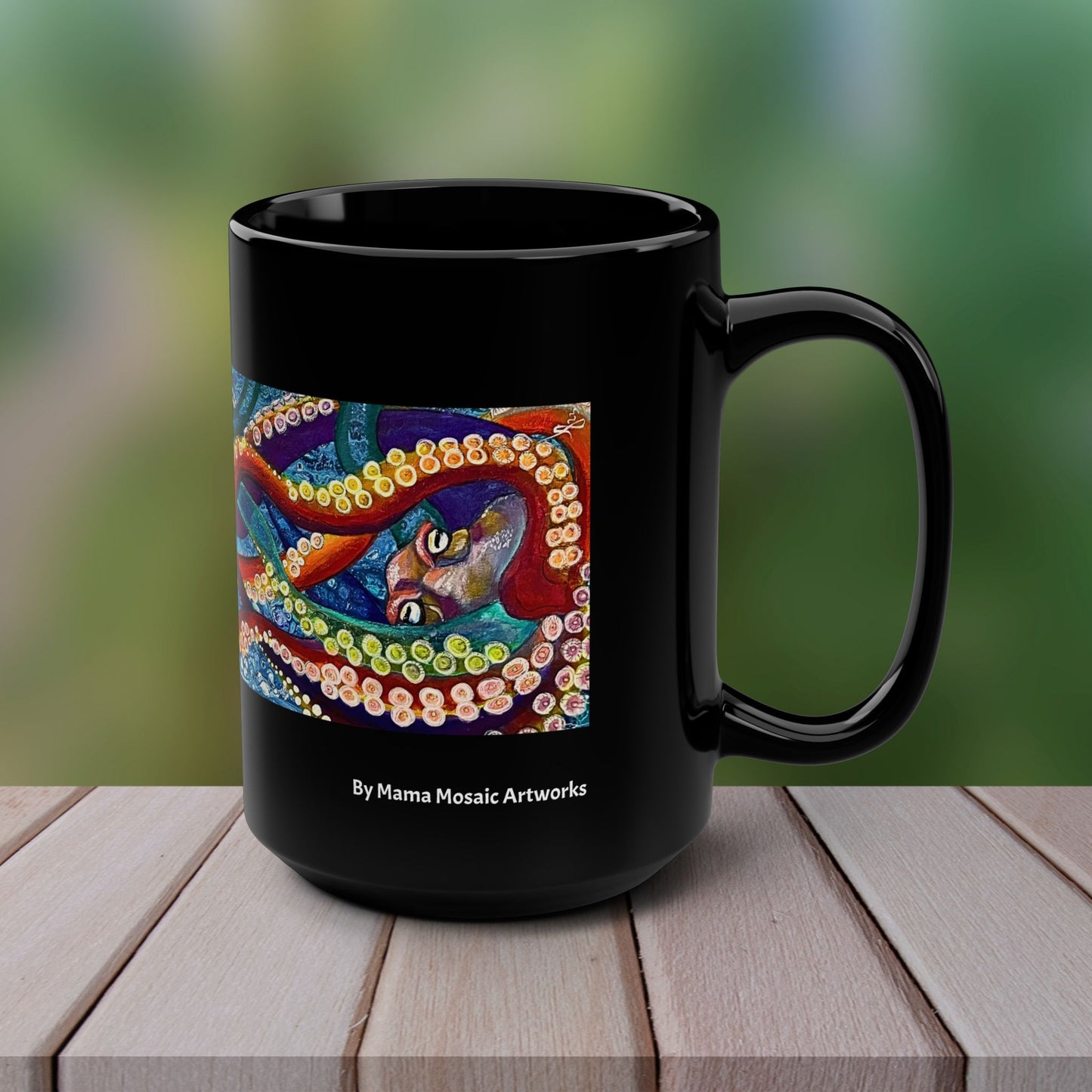 Octopus Mug - Original Art, Drift and Tangle from Mama Mosaic Artworks