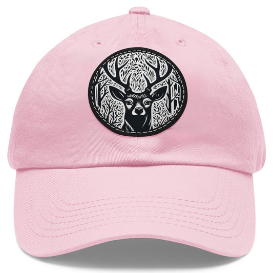 Deer Buck Lino Style Adjustable Dad Hat