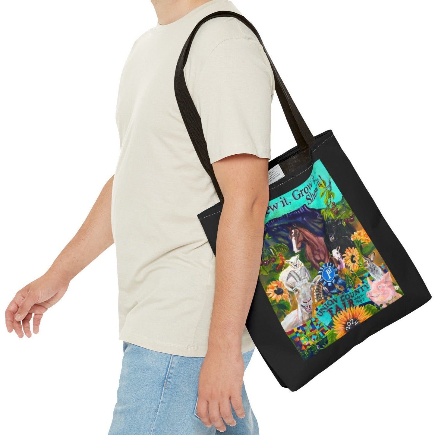 Official 2024 Union County Fair Tote Bag from Mama Mosaic Artworks - 3 Sizes