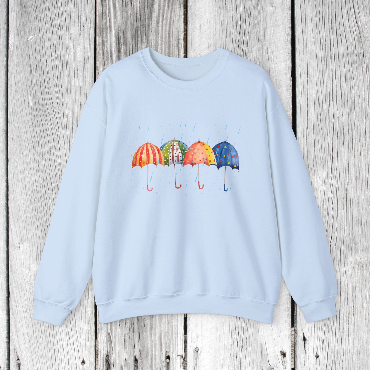 PNW Umbrellas Unisex Crewneck Sweatshirt - Brollies - Inclusive Sizes S to 5XL