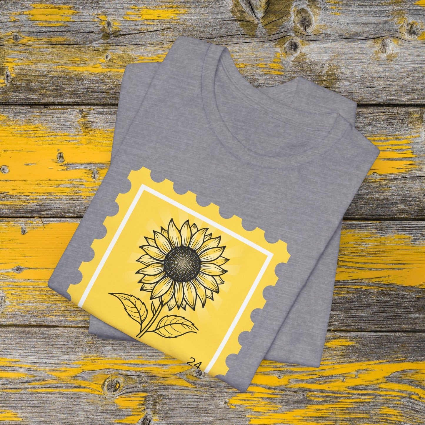 Sunflower Sunburst Stamp Unisex TShirt