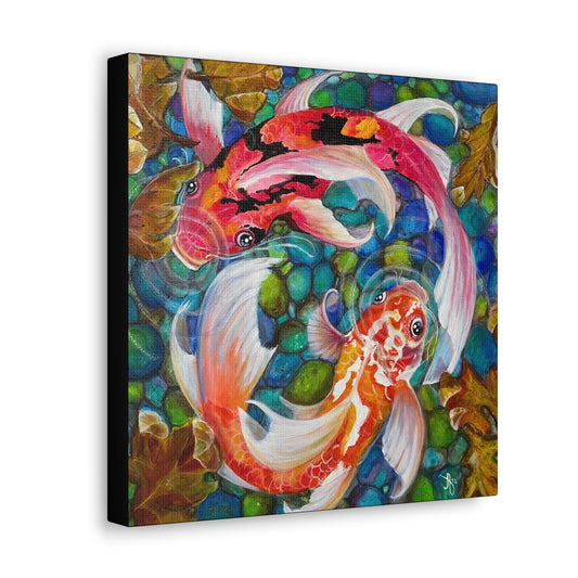 Fine Art Canvas - Koi Pond from Mama Mosaic Artworks