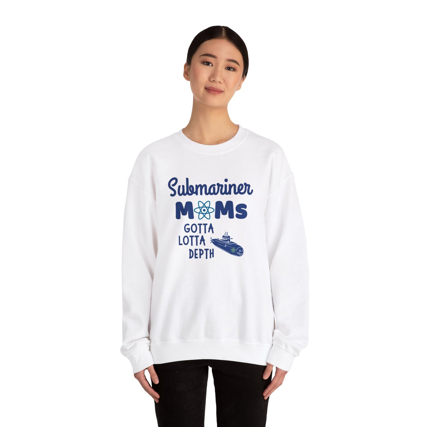 Submariner Moms Gotta Lotta Depth Unisex Crewneck Sweatshirt - Inclusive Sizes S to 5XL