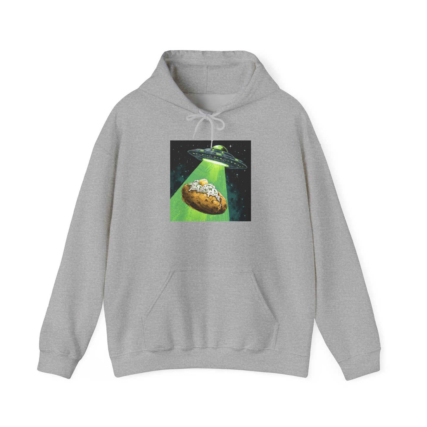 Alien Idaho Baked Potato UFO Hooded Sweatshirt, Unisex