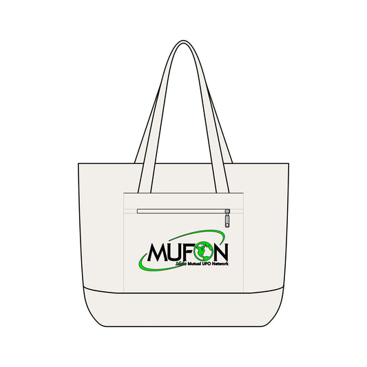 MUFON Idaho Logo Zippered Canvas Tote