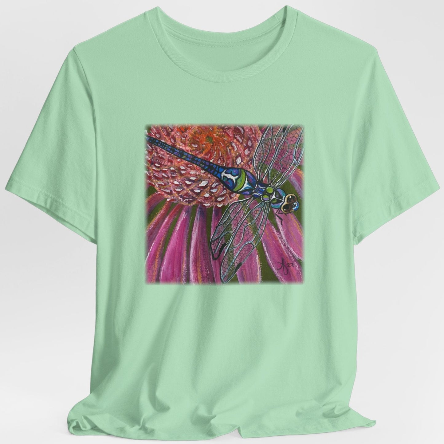 Dragonfly Unisex TShirt - Garden Jewel from Mama Mosaic Artworks