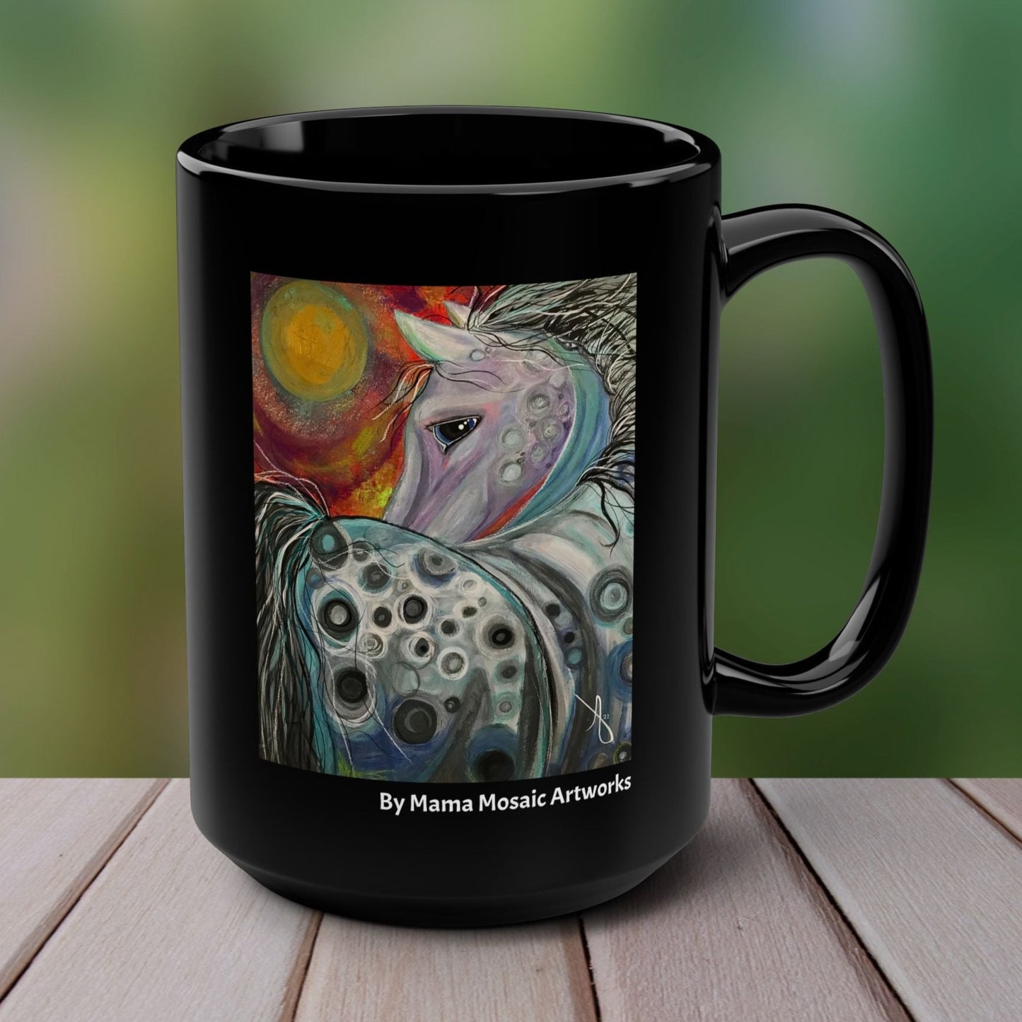 Venus Appaloosa from Mama Mosaic Artworks - 15 oz Black Glossy Ceramic Mug