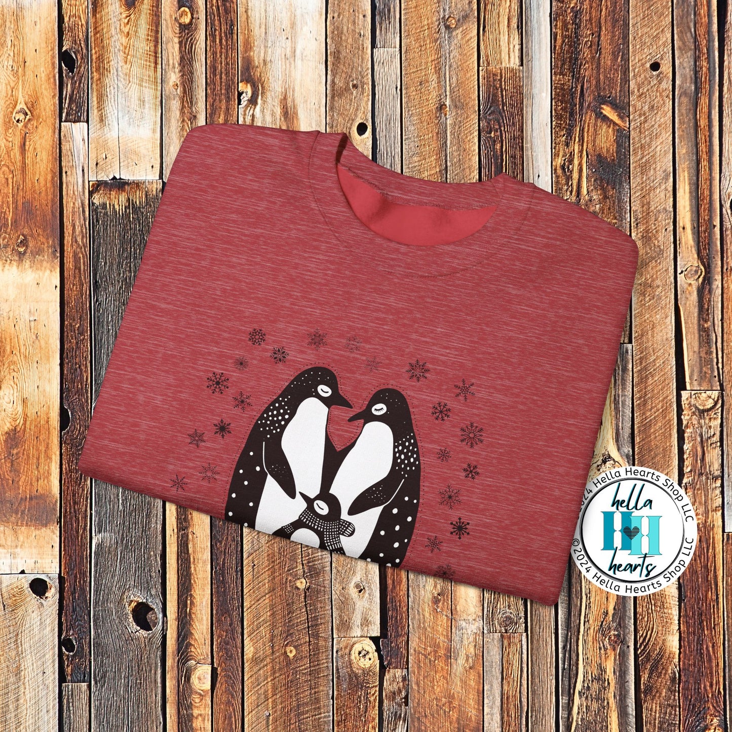 Penguin Sweatshirt - Cold Feet Warm Hearts - Unisex Crew