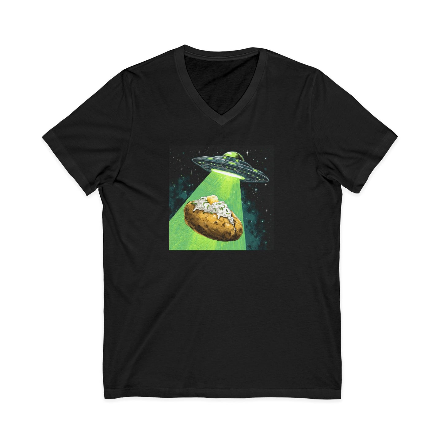 Alien Idaho Baked Potato UFO, V-Neck Tee