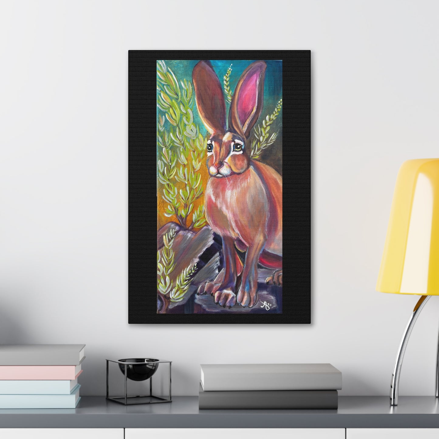 Fine Art Canvas - Desert Hare from Mama Mosaic Artworks