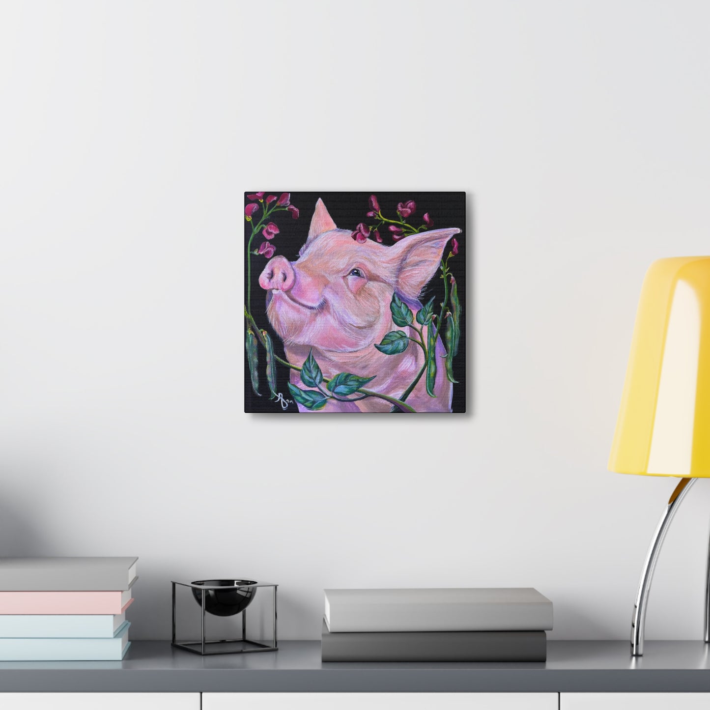 Canvas Wall Art - Pork in Beans From Mama Mosaic Artworks - Comes Ready to Hang