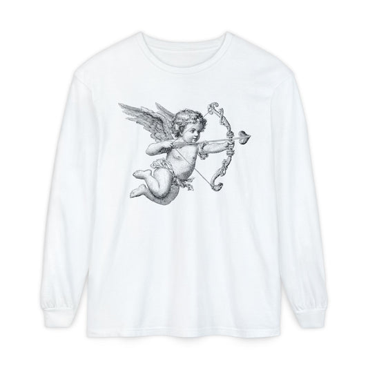Cupid Cherub Valentine Long Sleeve Shirt CC 6014 | Vintage Baroque Aesthetic, Unisex Crew