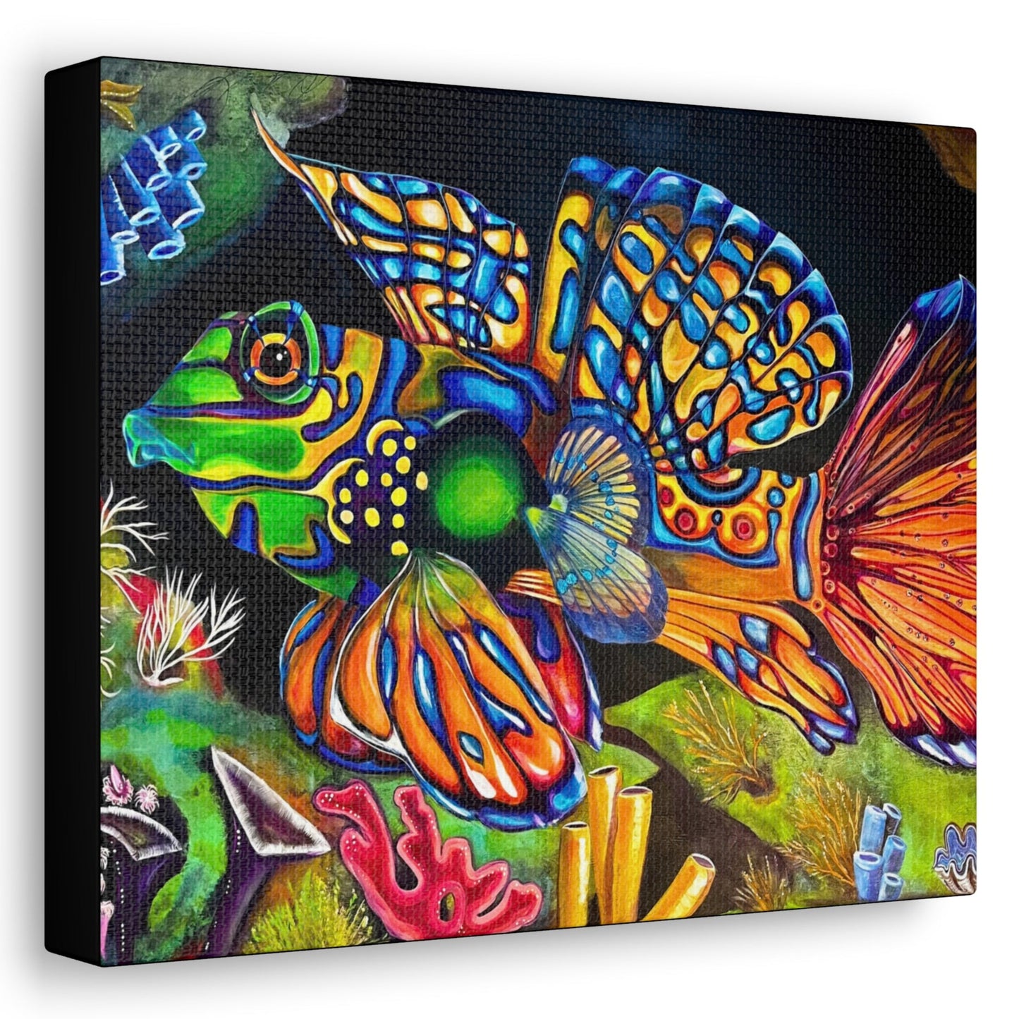 Fine Art Canvas - Portrait of Mandarin Goby from Mama Mosaic Artworks