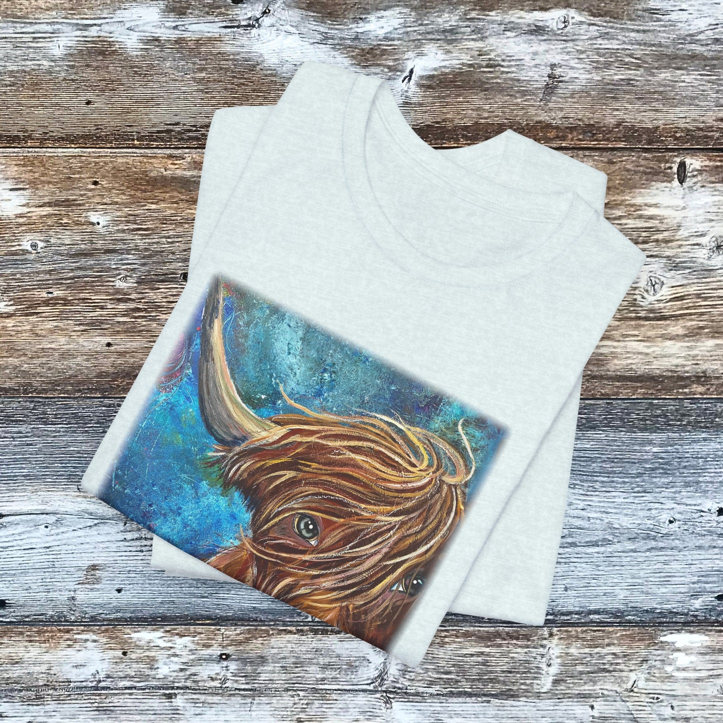 Highland Cow Unisex TShirt - Highland Bull I Won't Back Down from Mama Mosaic Artworks