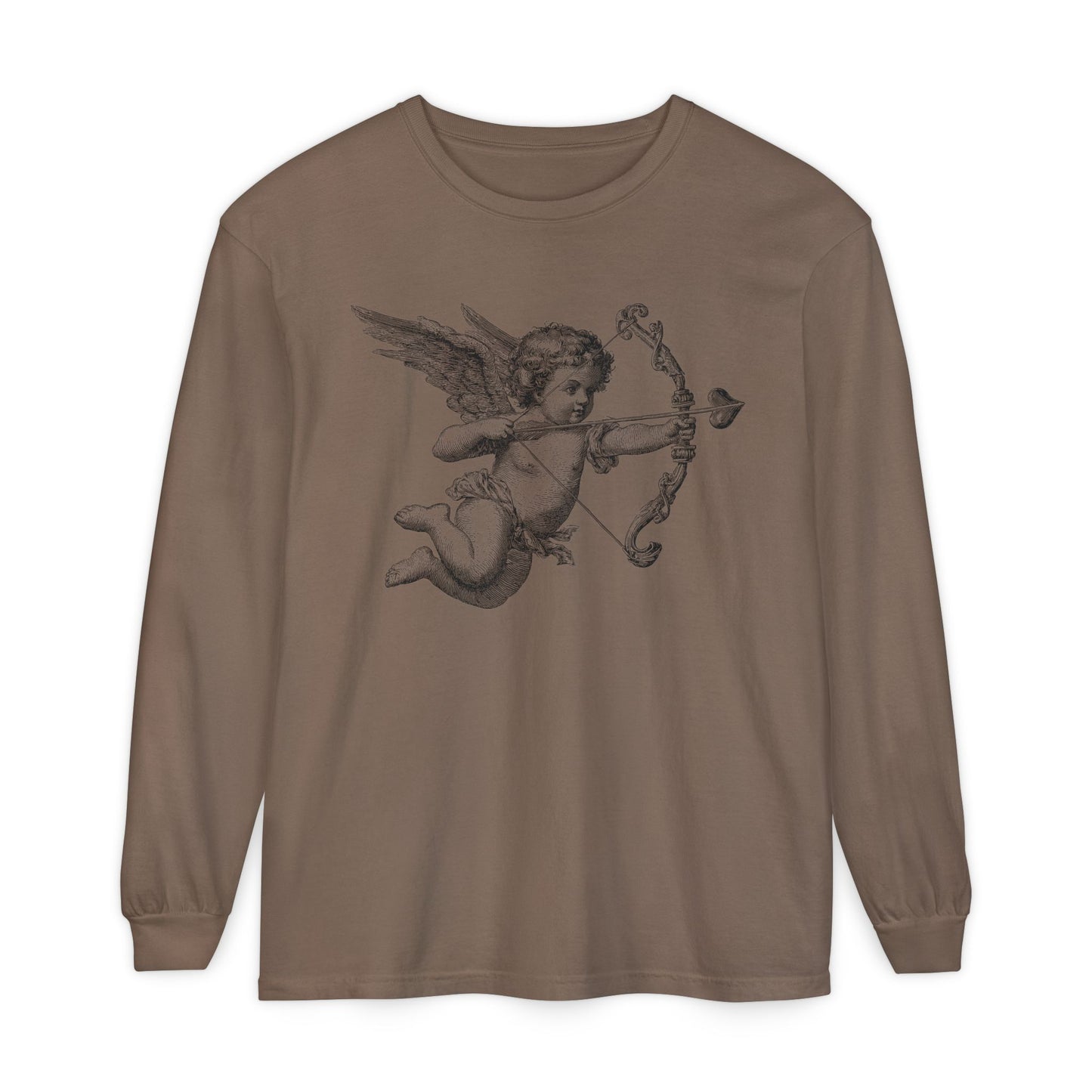 Cupid Cherub Valentine Long Sleeve Shirt CC 6014 | Vintage Baroque Aesthetic, Unisex Crew