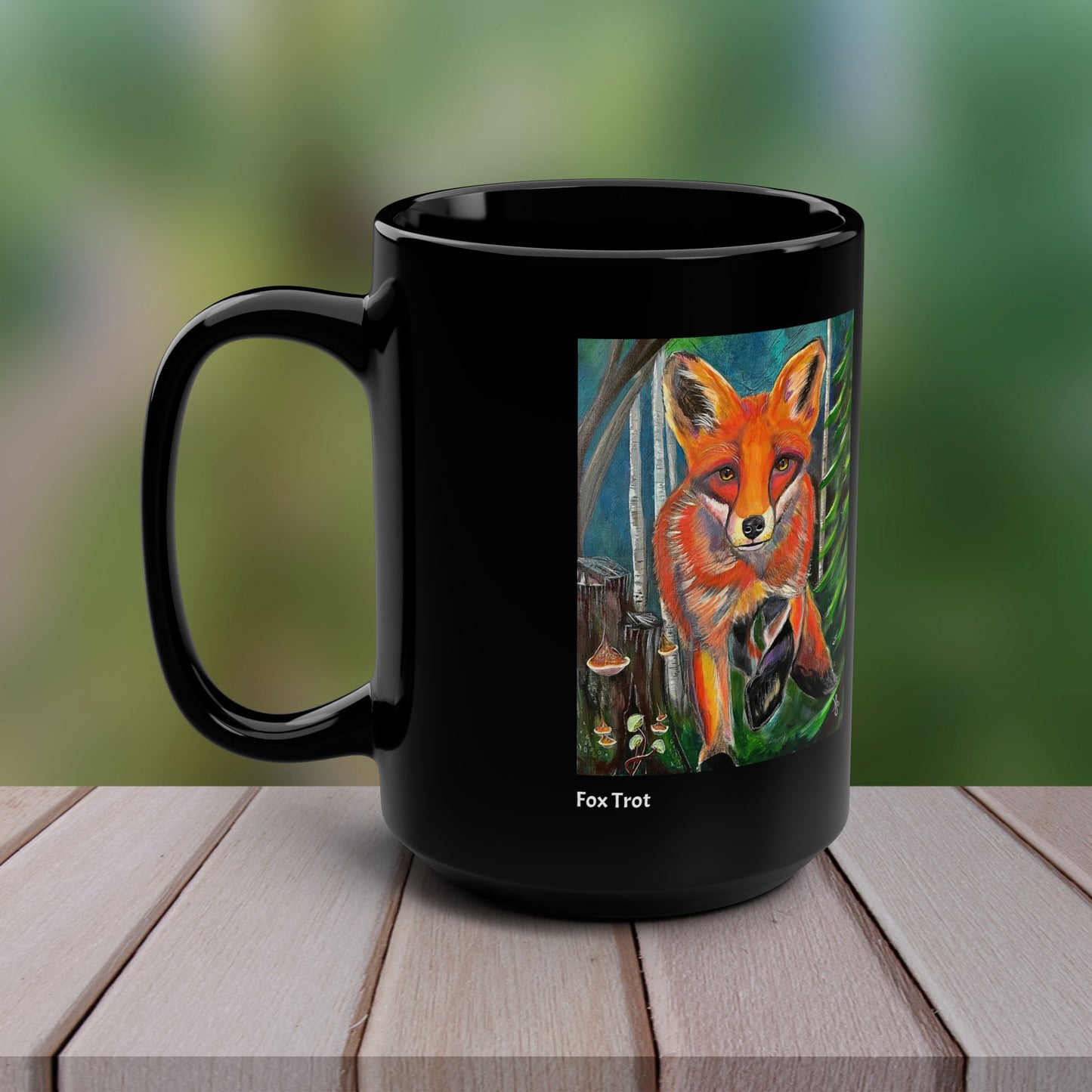 Red Fox Mug - Original Art, Fox Trot from Mama Mosaic Artworks