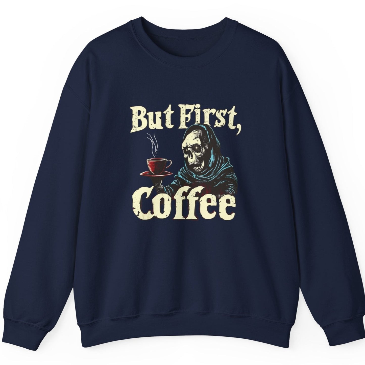 Coffee First Reaper Unisex Crewneck Sweatshirt