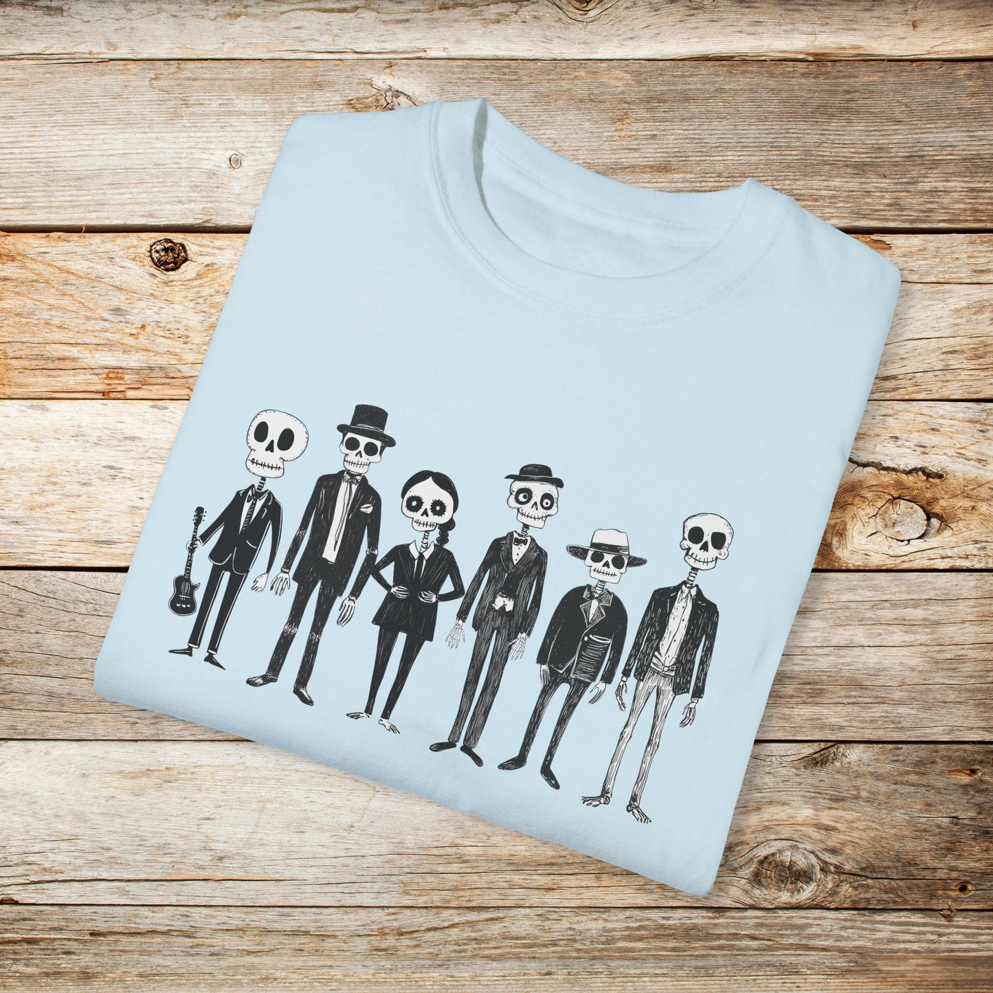 Spooky Skeleton Family TShirt - Comfort Colors Unisex Crew