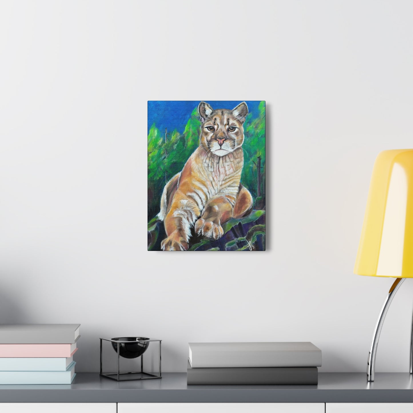 Fine Art Canvas - Cascade Lioness from Mama Mosaic Artworks