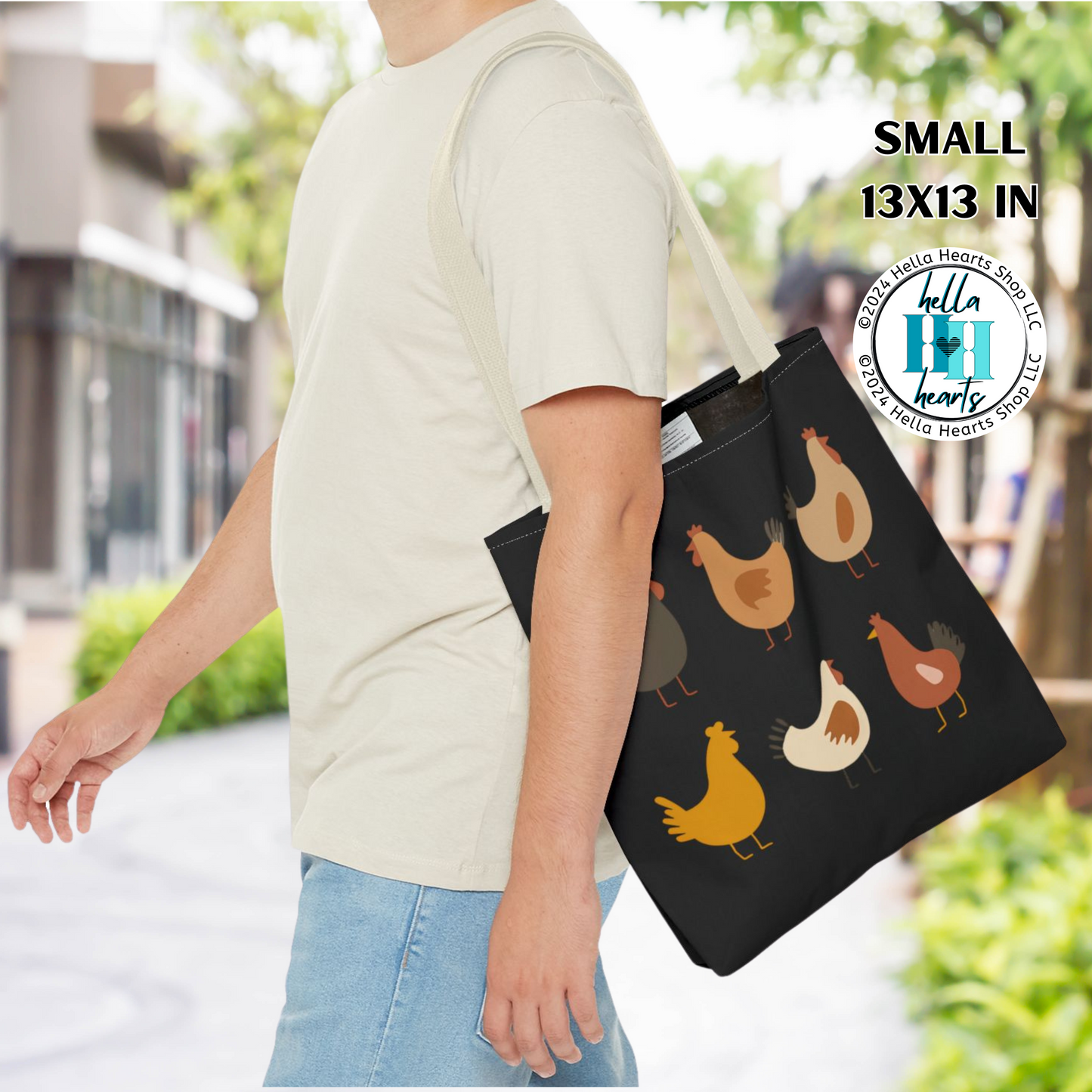 Chicken Tote Bag - Water Resistant Tote - 3 Sizes