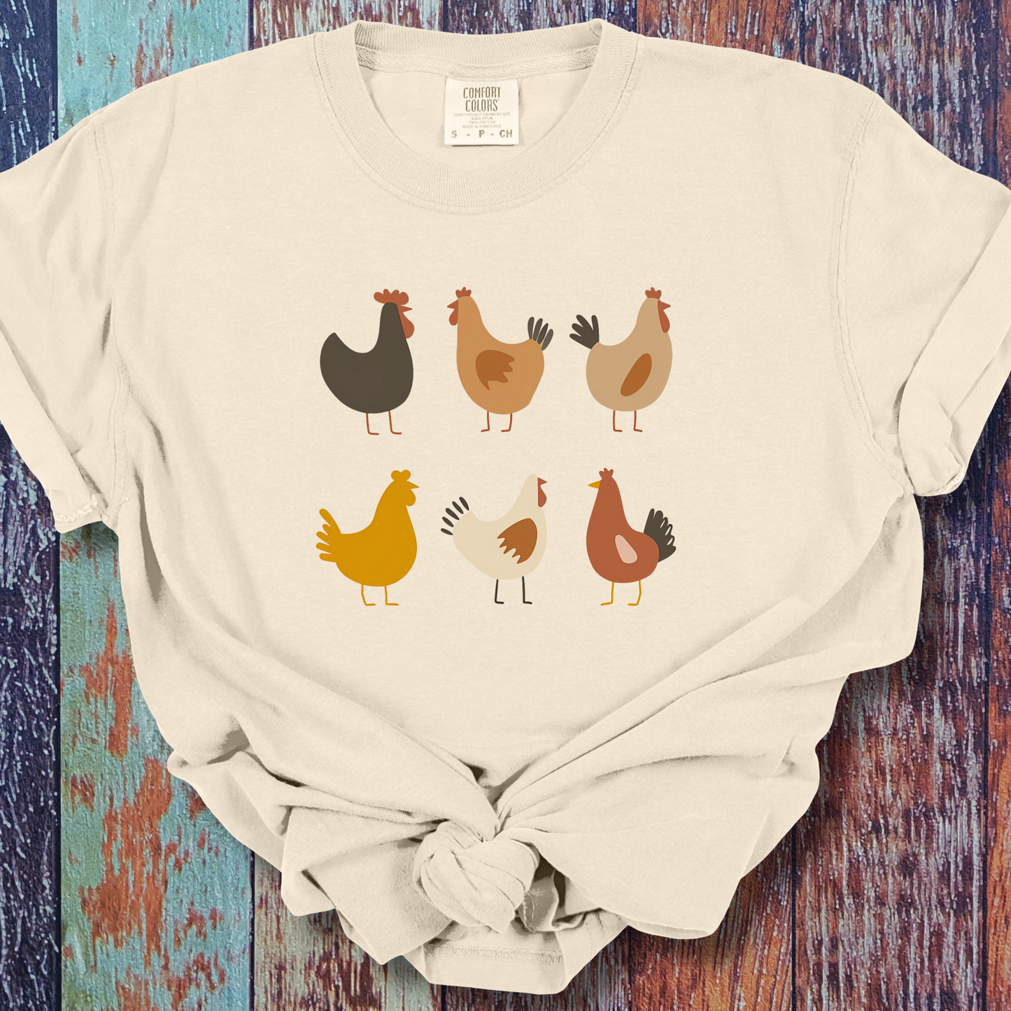 Six Simple Chickens Comfort Colors Unisex TShirt